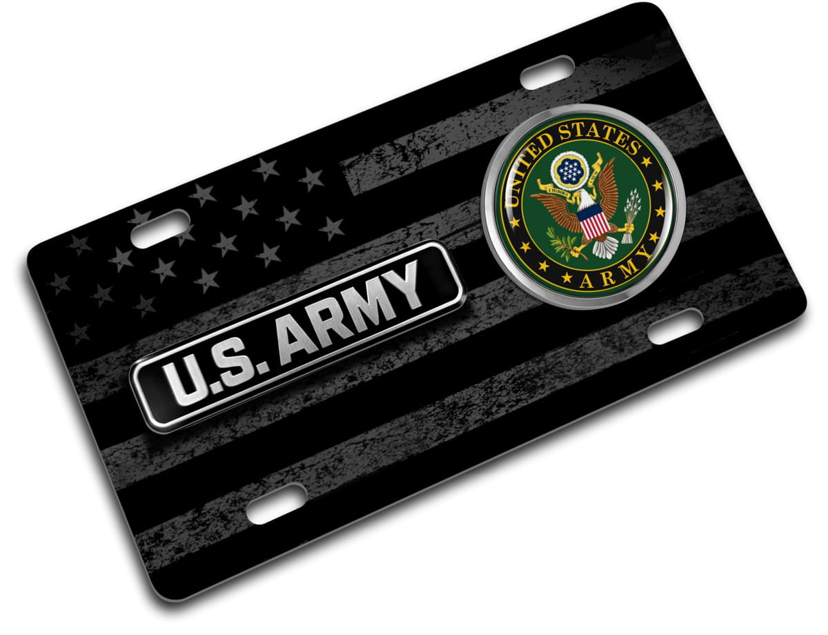 U.S. Army - Stainless Steel Car License Plate U.S. Army - Stainless Steel Car License Plate